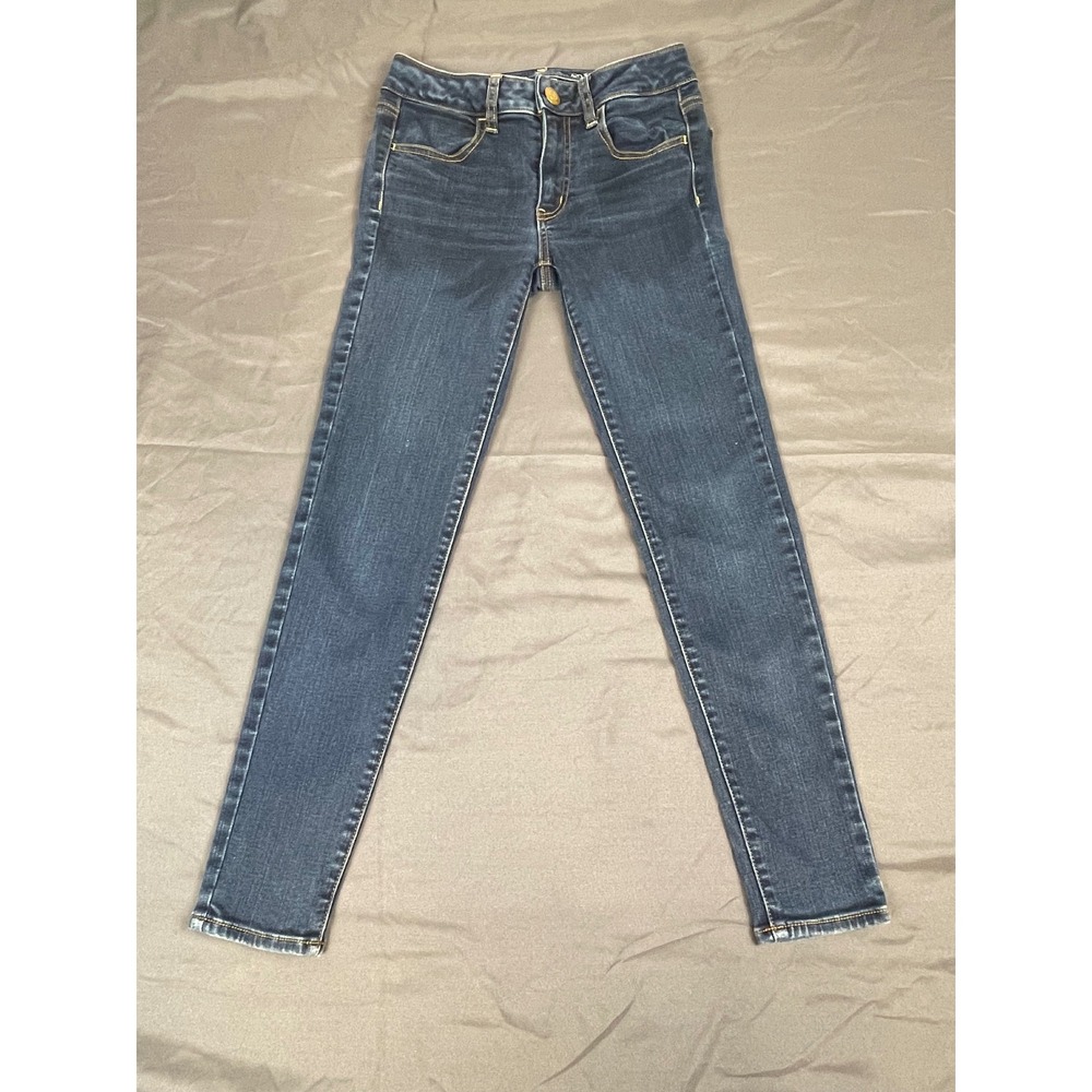 American Eagle Super Stretch Jegging Dark Wash Denim Jeans 4 Short